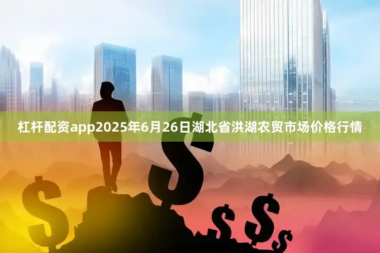 杠杆配资app2025年6月26日湖北省洪湖农贸市场价格行情